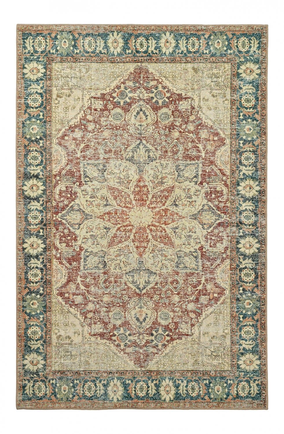 Flatvävd matta - Alvand (röd) (Storlek: 75 x 150 cm)