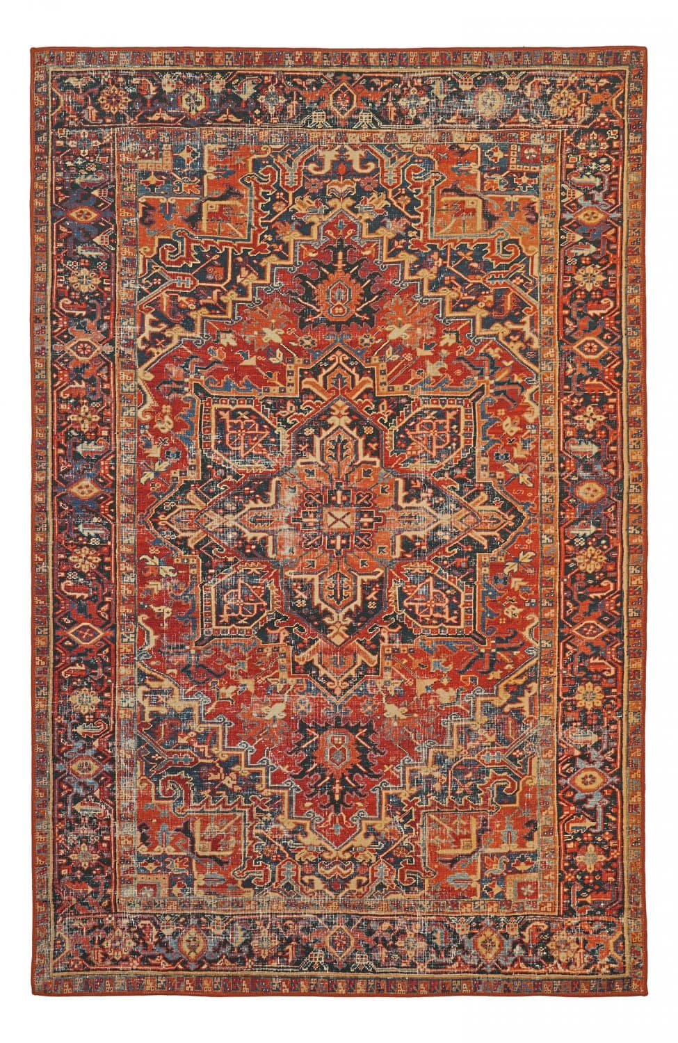 Flatvävd matta - Anzali (röd) (Storlek: 190 x 280 cm)