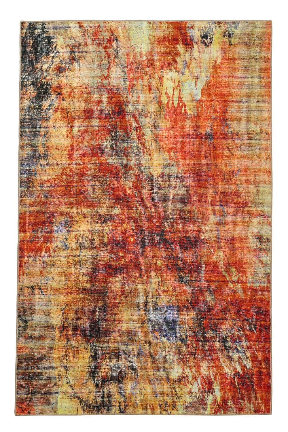 Flatvävd matta - Bechar (röd/multi) (Storlek: 190 x 280 cm)