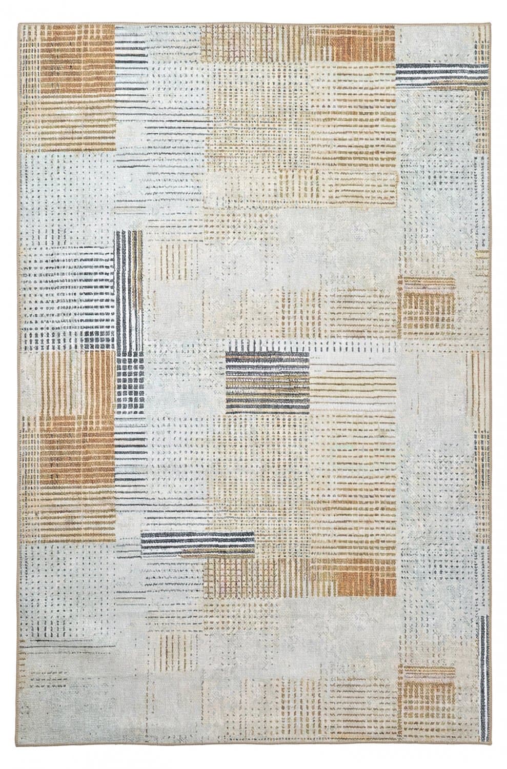 Flatvävd matta - Calla (gul) (Storlek: 190 x 280 cm)