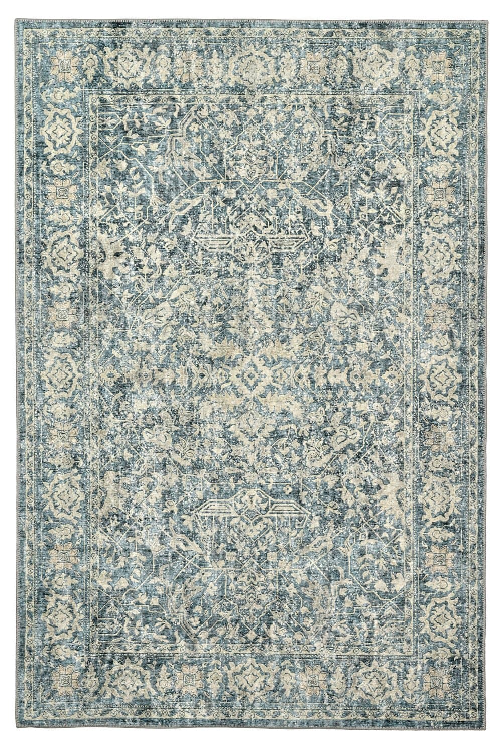 Flatvävd matta - Meralis (blå) (Storlek: 75 x 150 cm)