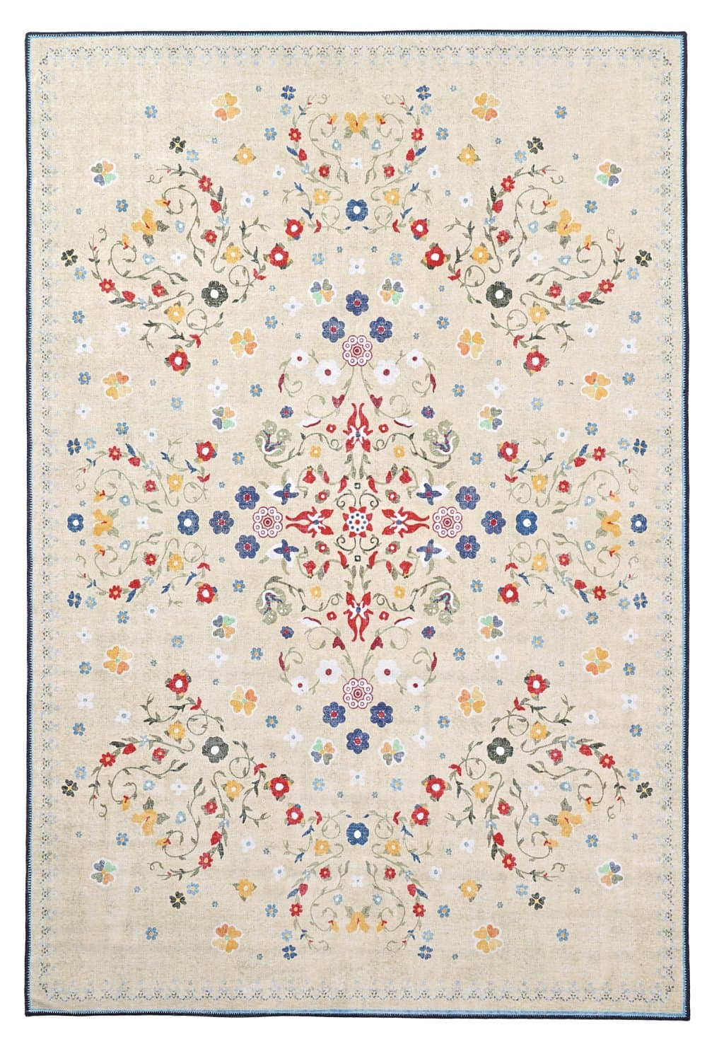 Flatvävd matta - Nabilar (cream) (Storlek: 190 x 280 cm)