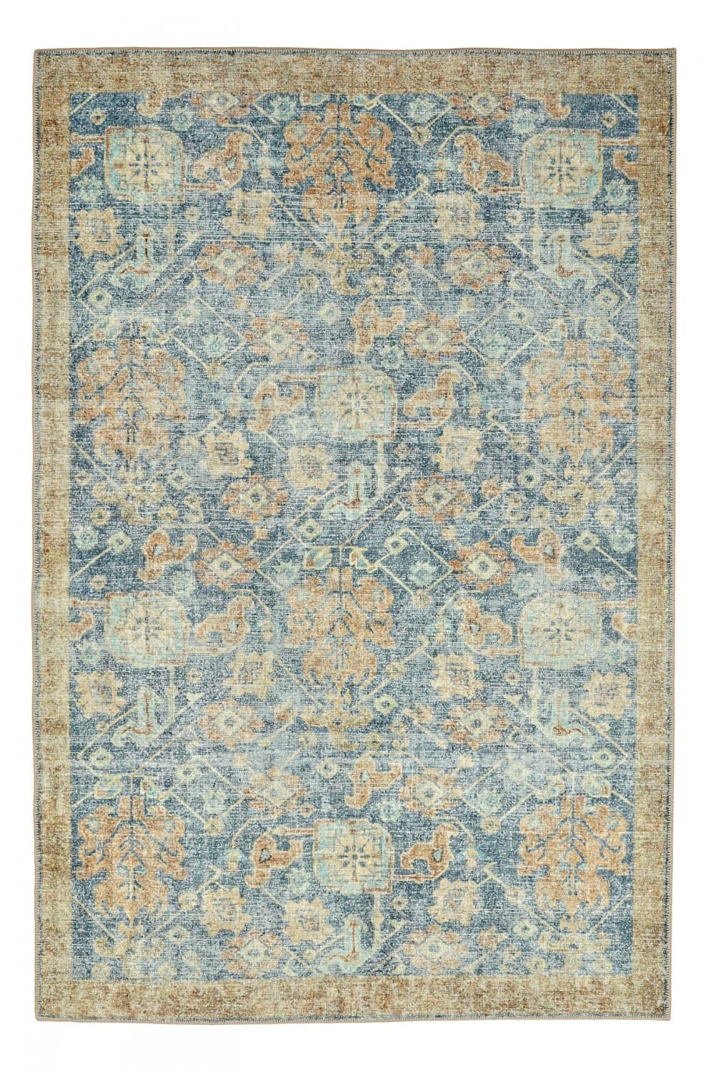 Flatvävd matta - Noura (blå) (Storlek: 190 x 280 cm)
