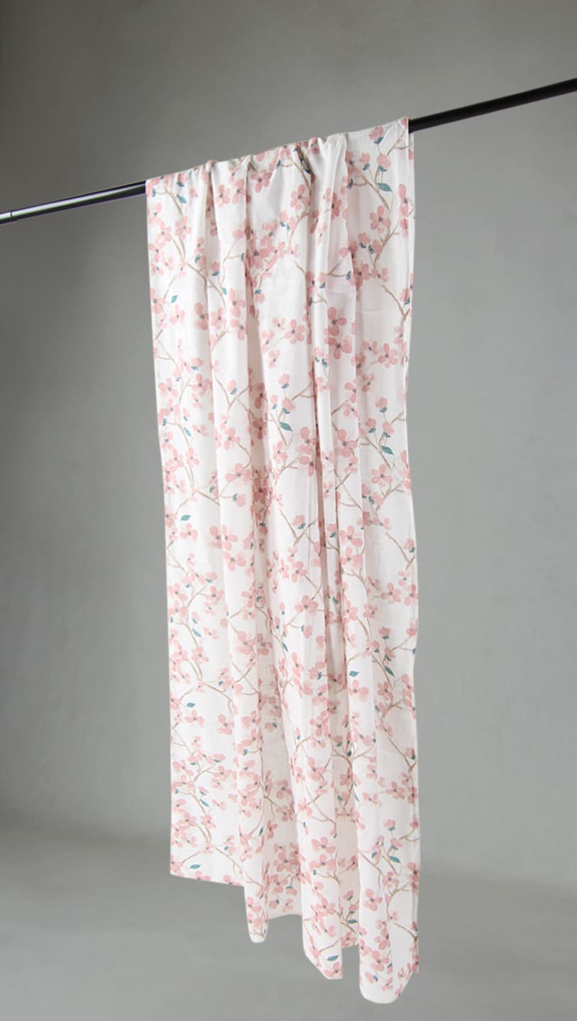 Gardiner - Bomullsgardin - Pia-Li (rosa) (Storlek: 140 x 250 cm)