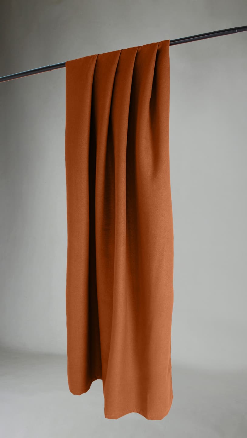 Gardiner - Mörkläggningsgardin Octavia (orange) (Storlek: 130 x 250 cm)