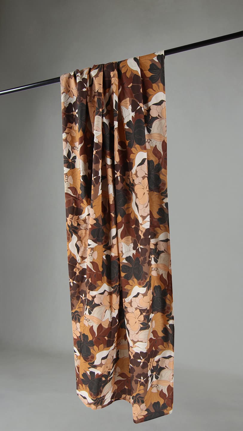 Gardiner - Bomullsgardin Asta (brun) (Storlek: 140 x 250 cm)