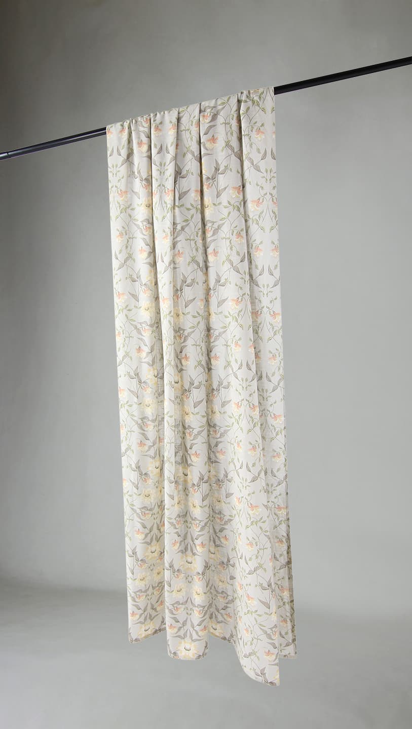 Gardiner - Bomullsgardin - Bodil (brun) (Storlek: 140 x 250 cm)