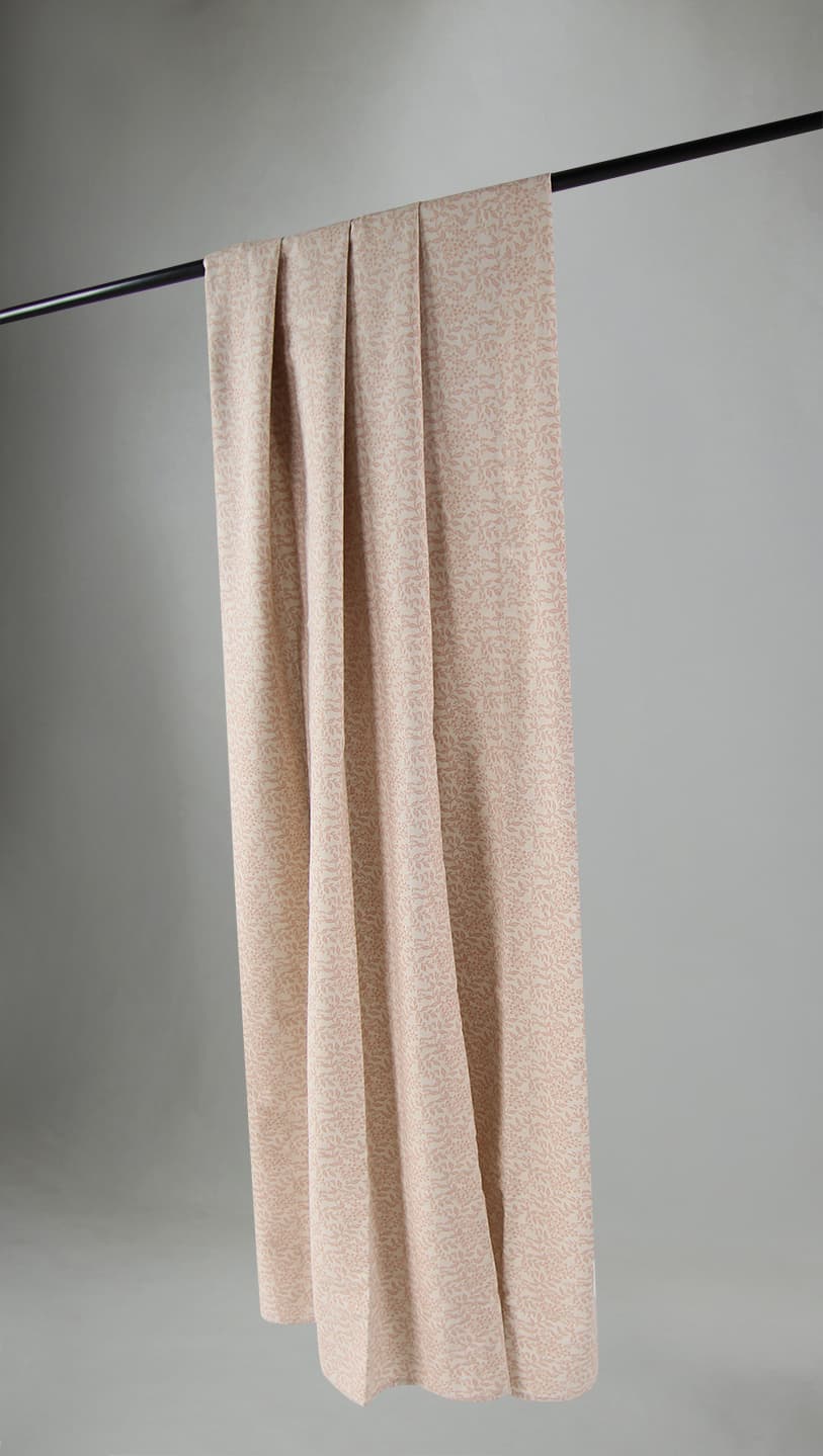 Gardiner - Bomullsgardin Lilja (beige) (Storlek: 140 x 250)