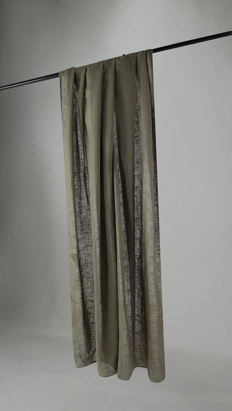 Gardiner - Bomullsgardin - Lollo (ljusgrön) (Storlek: 140 x 250 cm)
