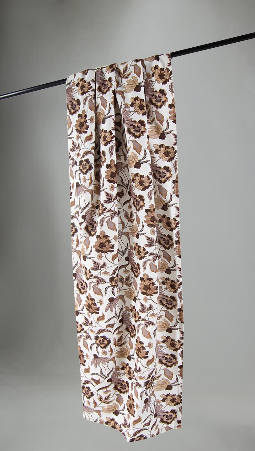 Gardiner - Bomullsgardin Mathilde (lila) (Storlek: 140 x 300 cm)