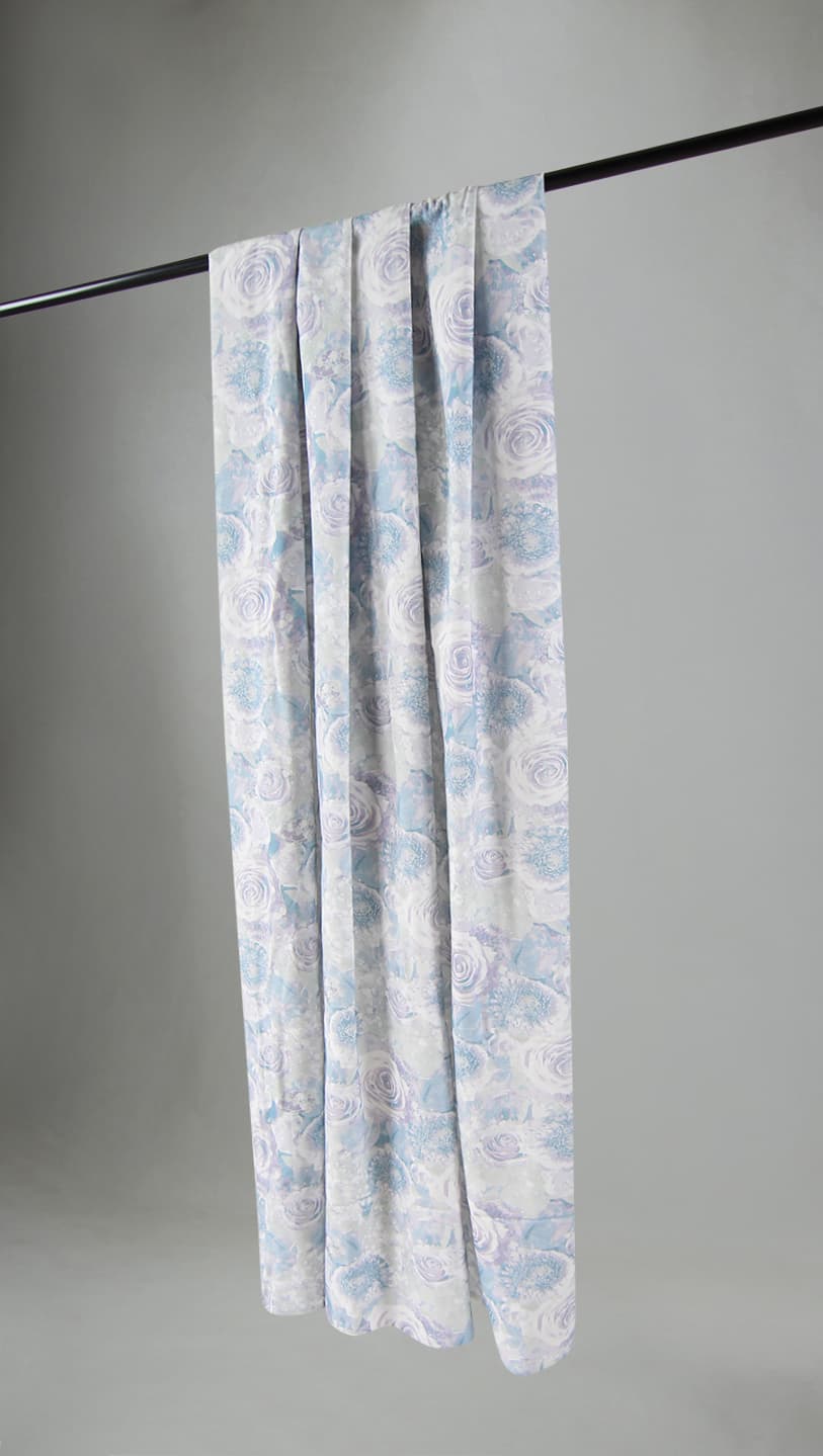 Gardiner - Bomullsgardin Soft (blå) (Storlek: 140 x 250 cm)