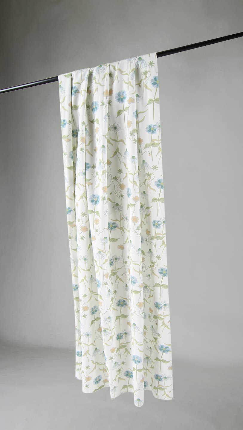 Gardiner - Bomullsgardin Sweetie (blå) (Storlek: 140 x 250 cm)