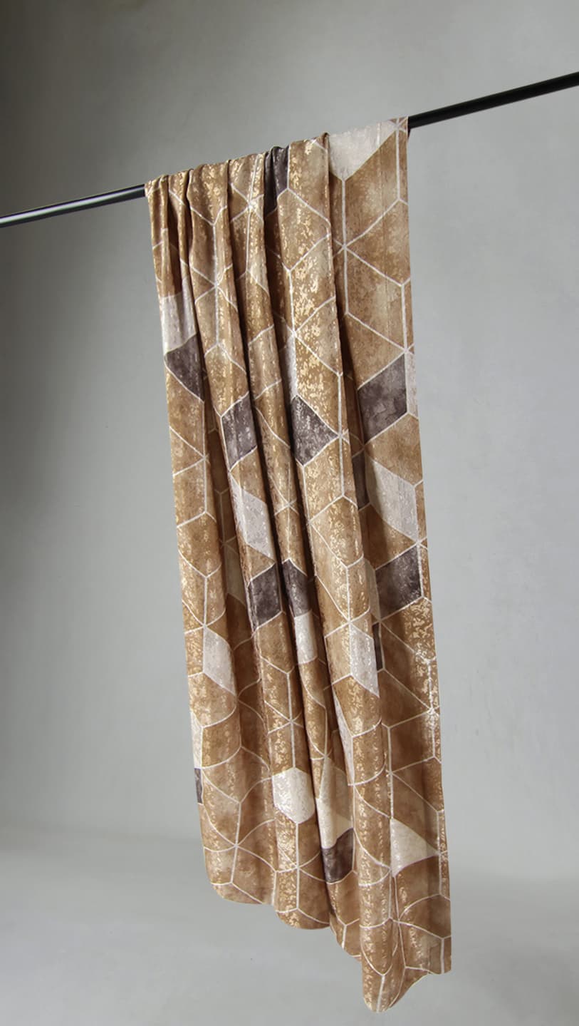 Gardin - Joanna (beige) (Storlek: 140 x 260 cm)