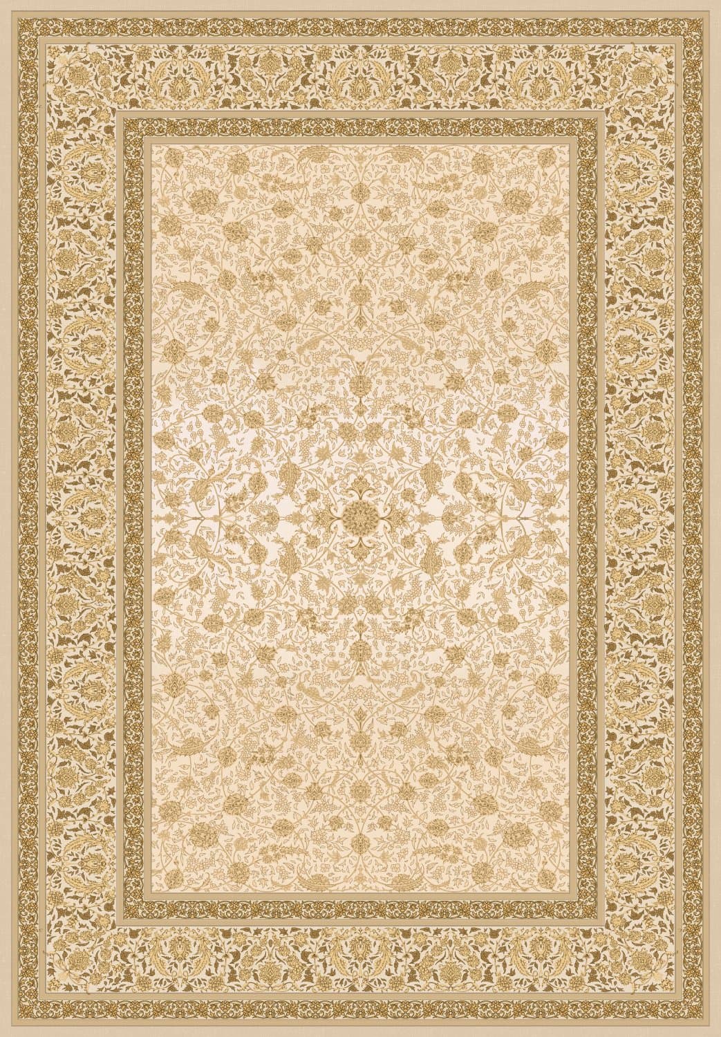 Wiltonmatta - Genesis (guld) (Storlek: 200 x 280 cm)