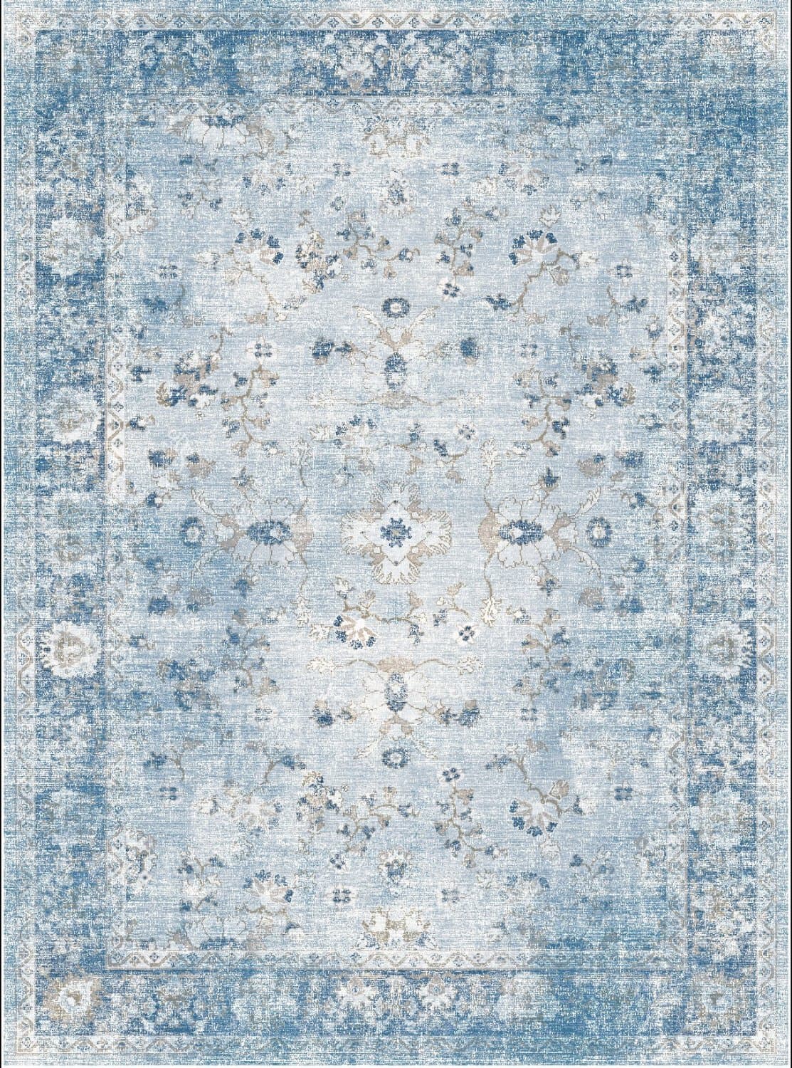 Wiltonmatta - Gombalia (ljusblå) (Storlek: 80 x 150 cm)