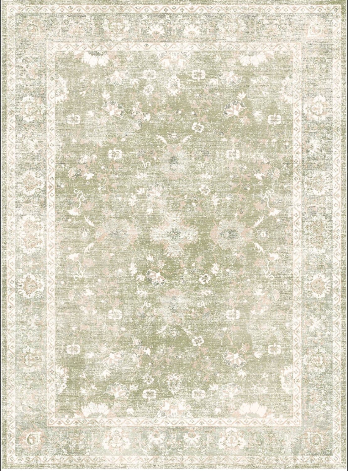 Wiltonmatta - Gombalia (ljusgrön) (Storlek: 80 x 150 cm)
