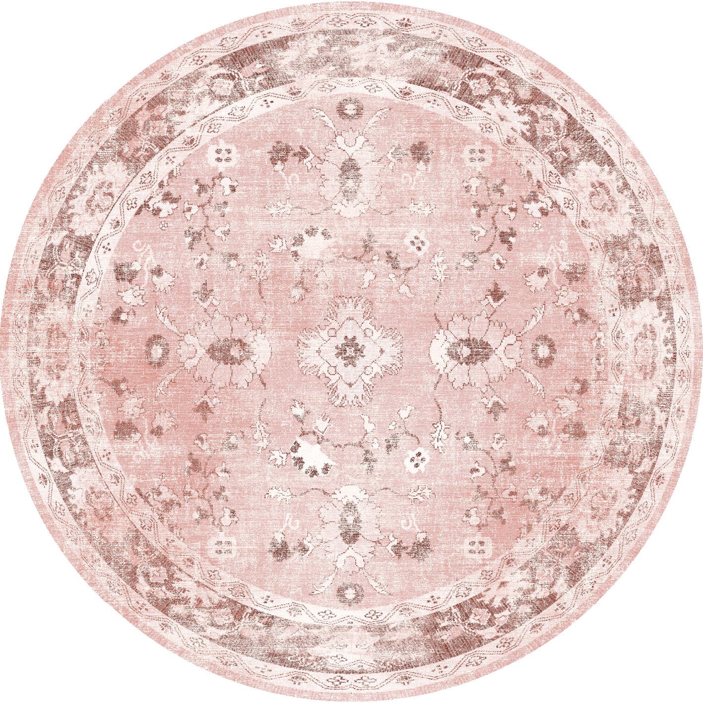 Rund matta - Gombalia (rosa) (Storlek: Ø 120 cm)