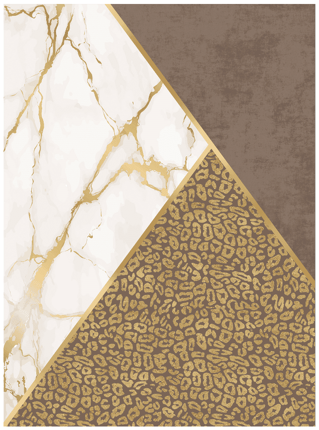 Wiltonmatta - Granada (brun/vit/guld) (Storlek: 200 x 280 cm)