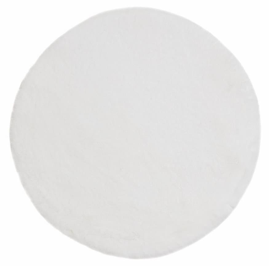 Runda mattor - Cloud Super Soft (vit) (Storlek: Ø 120 cm)