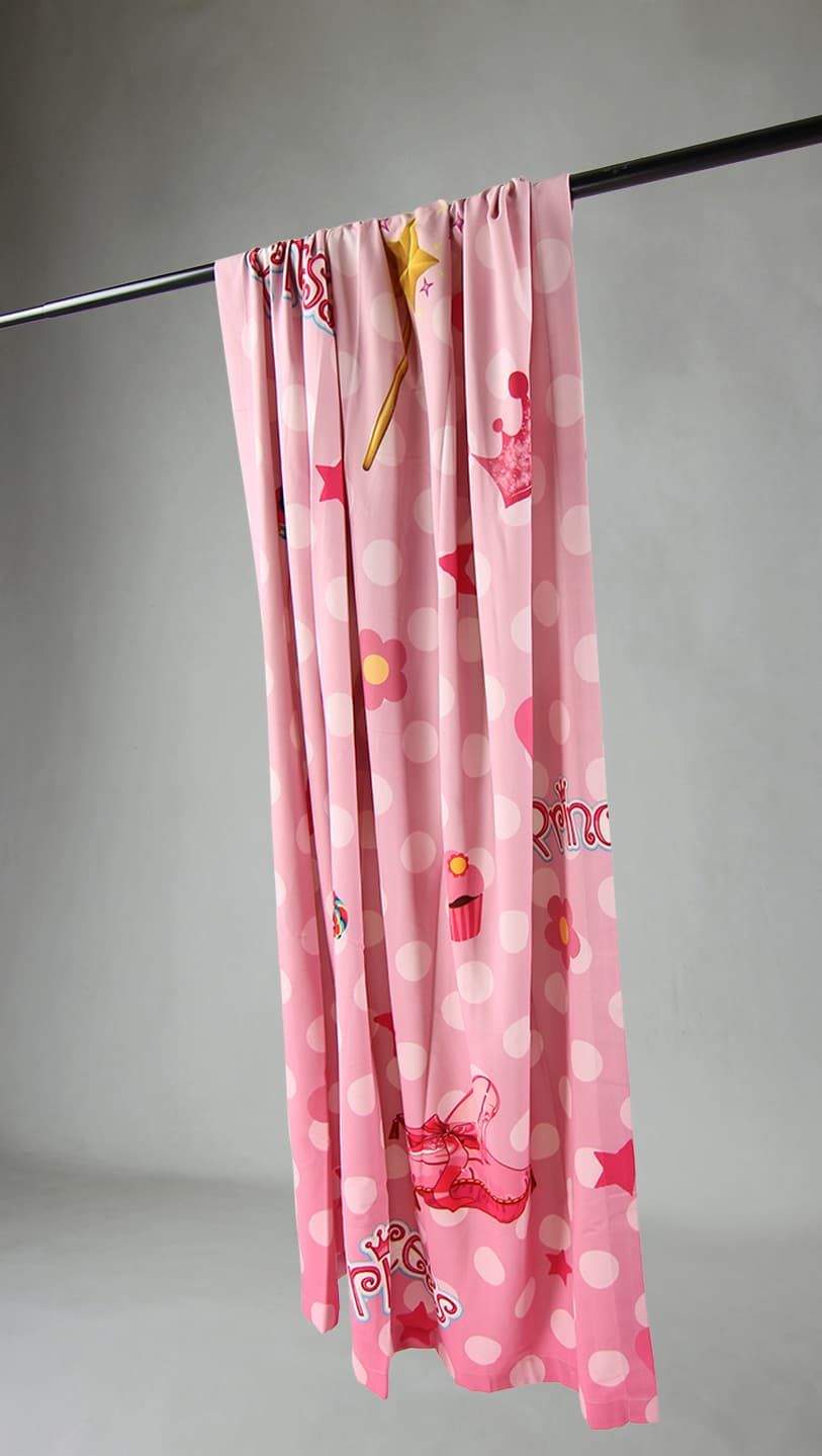 Gardin - Princess (rosa) (Storlek: 140 x 260 cm)