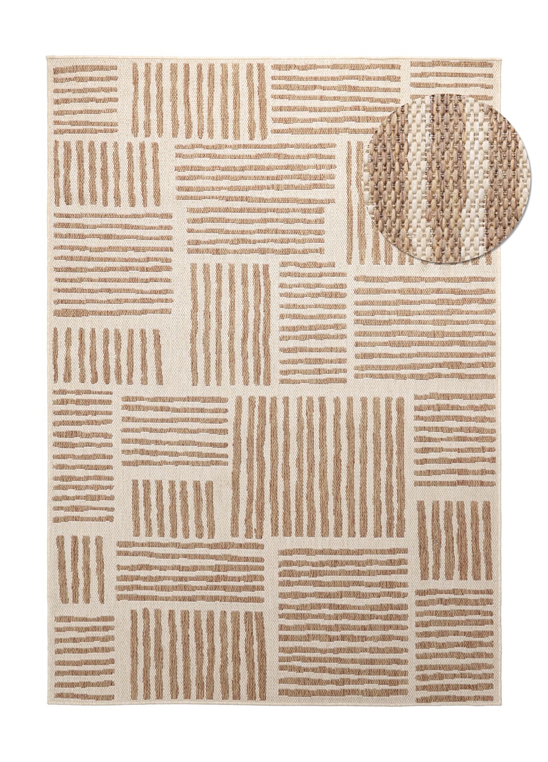 Inomhus/utomhusmatta - Cordoba (brun) (Storlek: 80 x 150 cm)