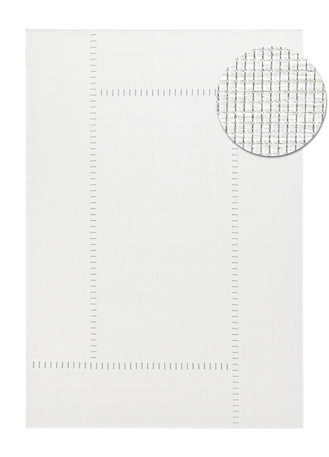 Inomhus- utomhusmatta - Rhea (vit) (Storlek: 80 x 150 cm)