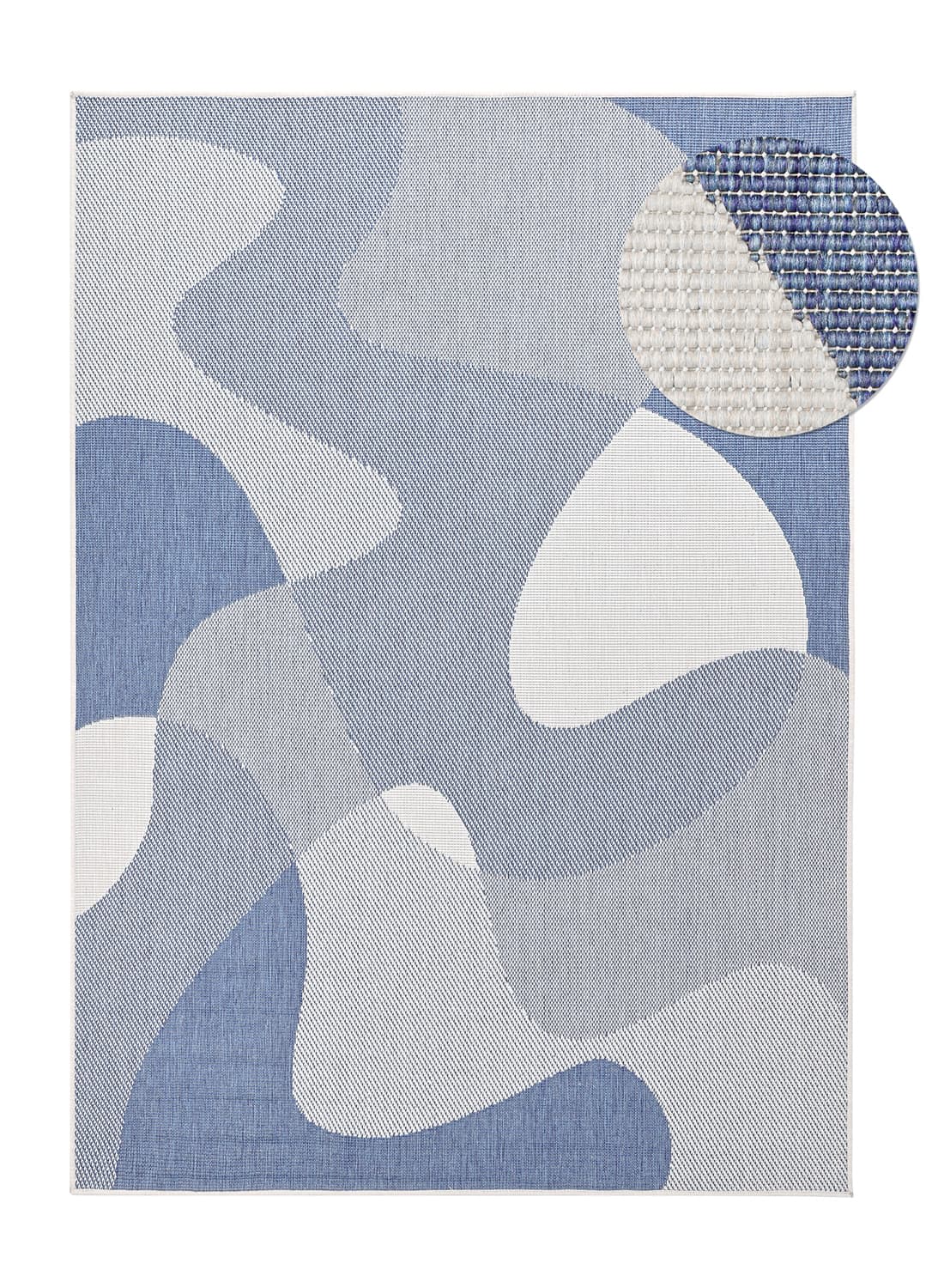 Inomhus- utomhusmatta - Somerville (blå) (Storlek: 200 x 290 cm)