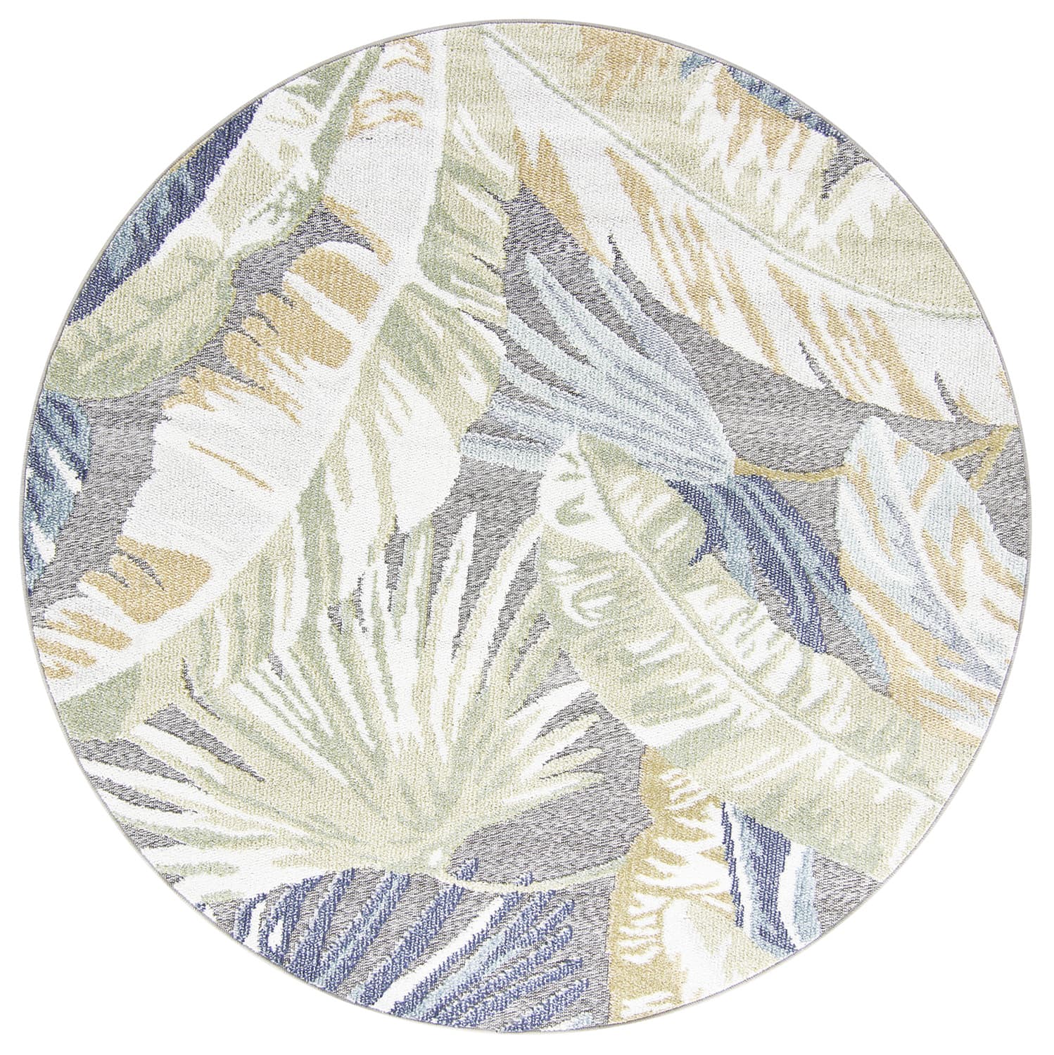 Rund matta - Indoor/Outdoor Havana (mörkblå/multi) (Storlek: Ø 200 cm)