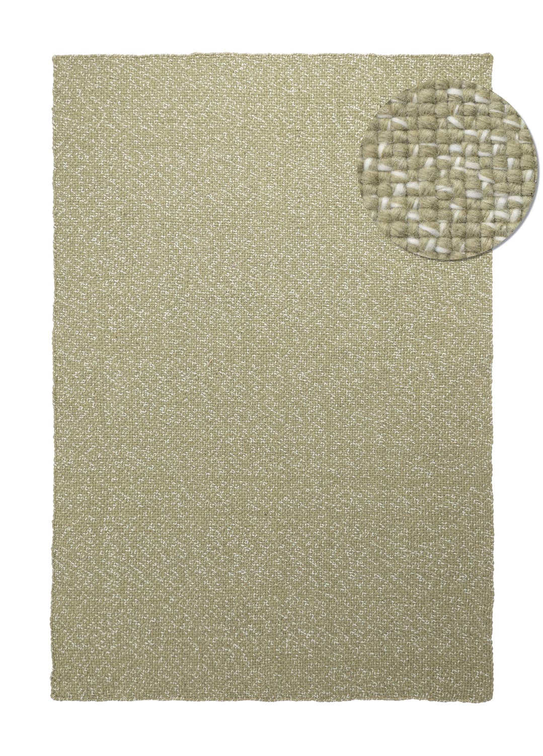 Inomhus/utomhusmatta - Orta Wool Look (mossgrön) (Storlek: 200 x 290 cm)