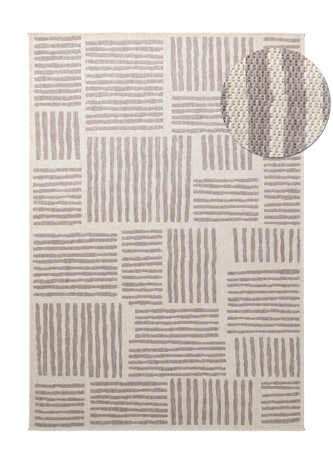 Inomhus/utomhusmatta - Cordoba (taupe) (Storlek: 160 x 230 cm)