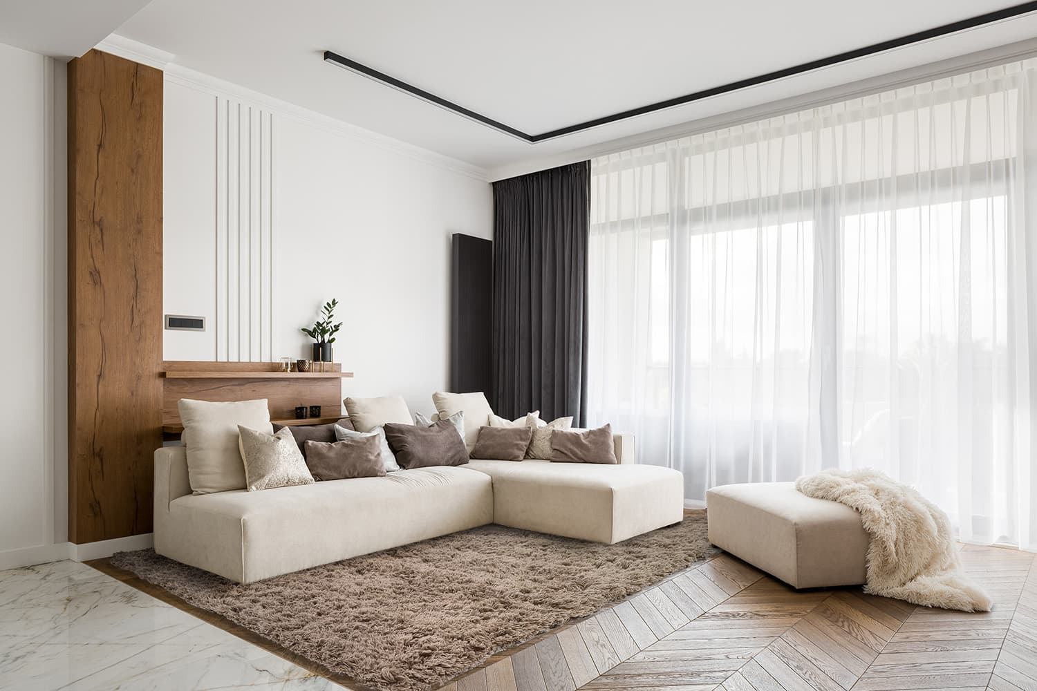 Ullmatta - Aliste Wool Shaggy (brun) (Storlek: 160 x 230 cm)