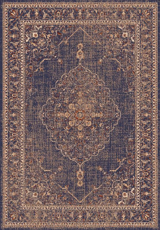 Wiltonmatta - Pacini (marinblå) (Storlek: 240 x 330 cm)