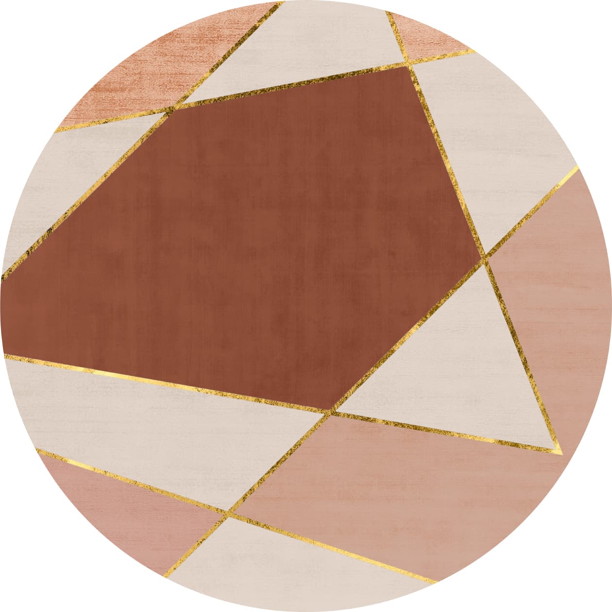 Rund matta - Jade (beige/rosa) (Storlek: Ø 200 cm)