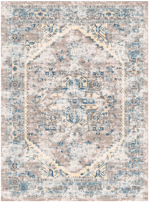 Wiltonmatta - Javis (blå/multi) (Storlek: 200 x 280 cm)