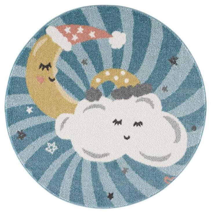 Barnmatta - Night Clouds Rund (multi) (Storlek: Ø 160 cm)