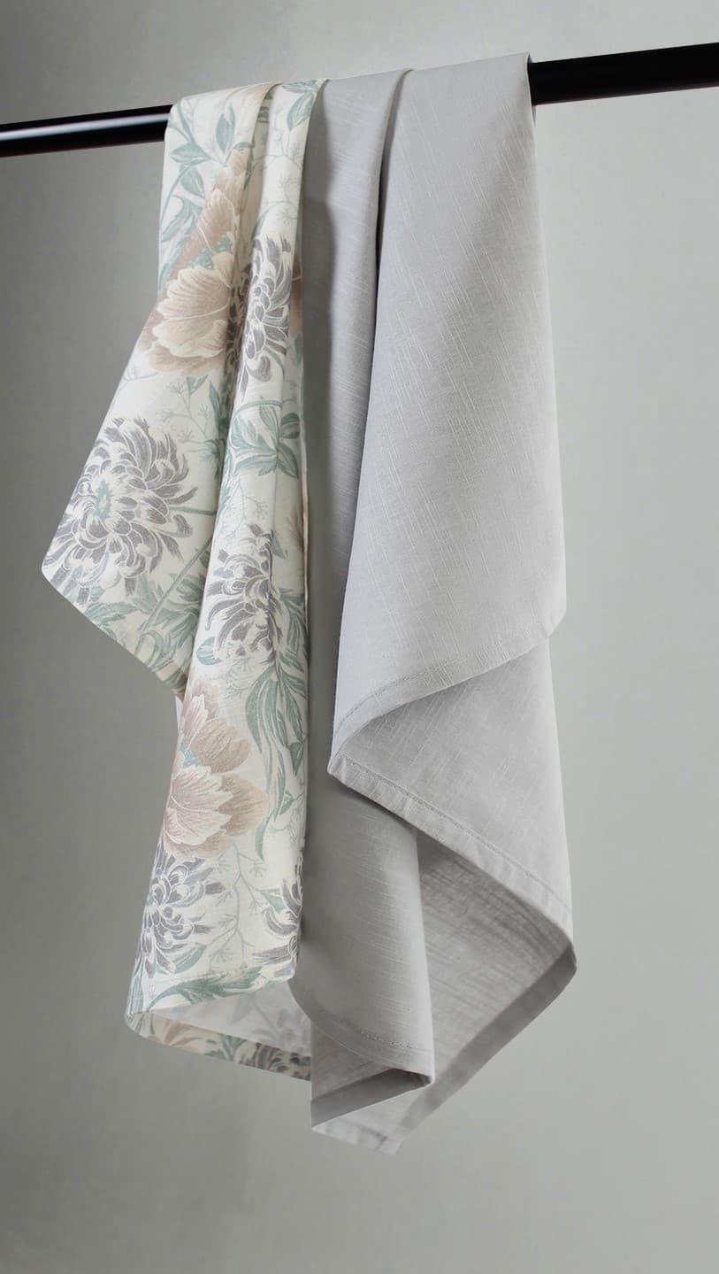 Kökshandduk 2-pack - Almira (beige) (Storlek: 50 x 70 cm)