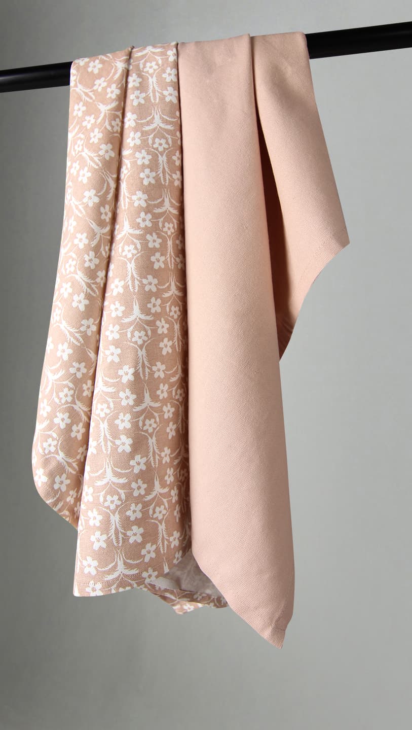 Kökshandduk 2-pack - Ella (rosa) (Storlek: 50 x 70)