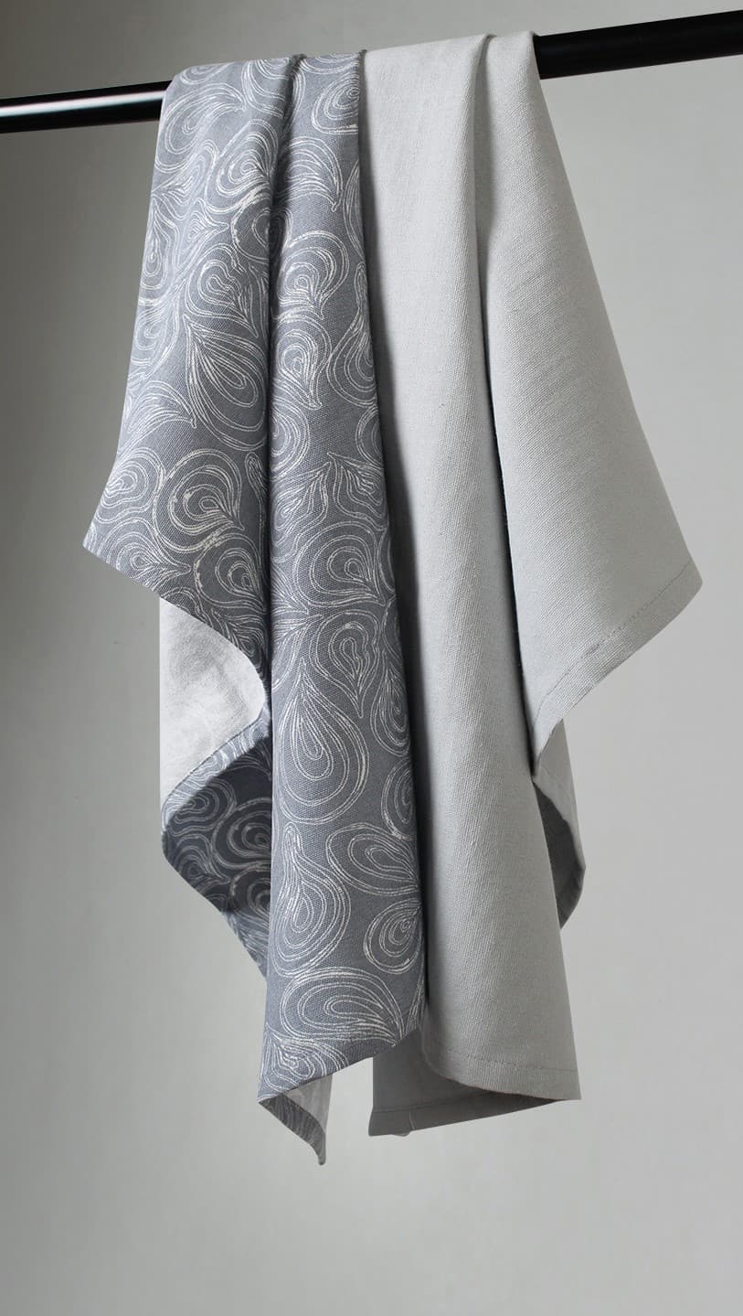 Kökshandduk 2-pack - Merja (blå) (Storlek: 50 x 70)