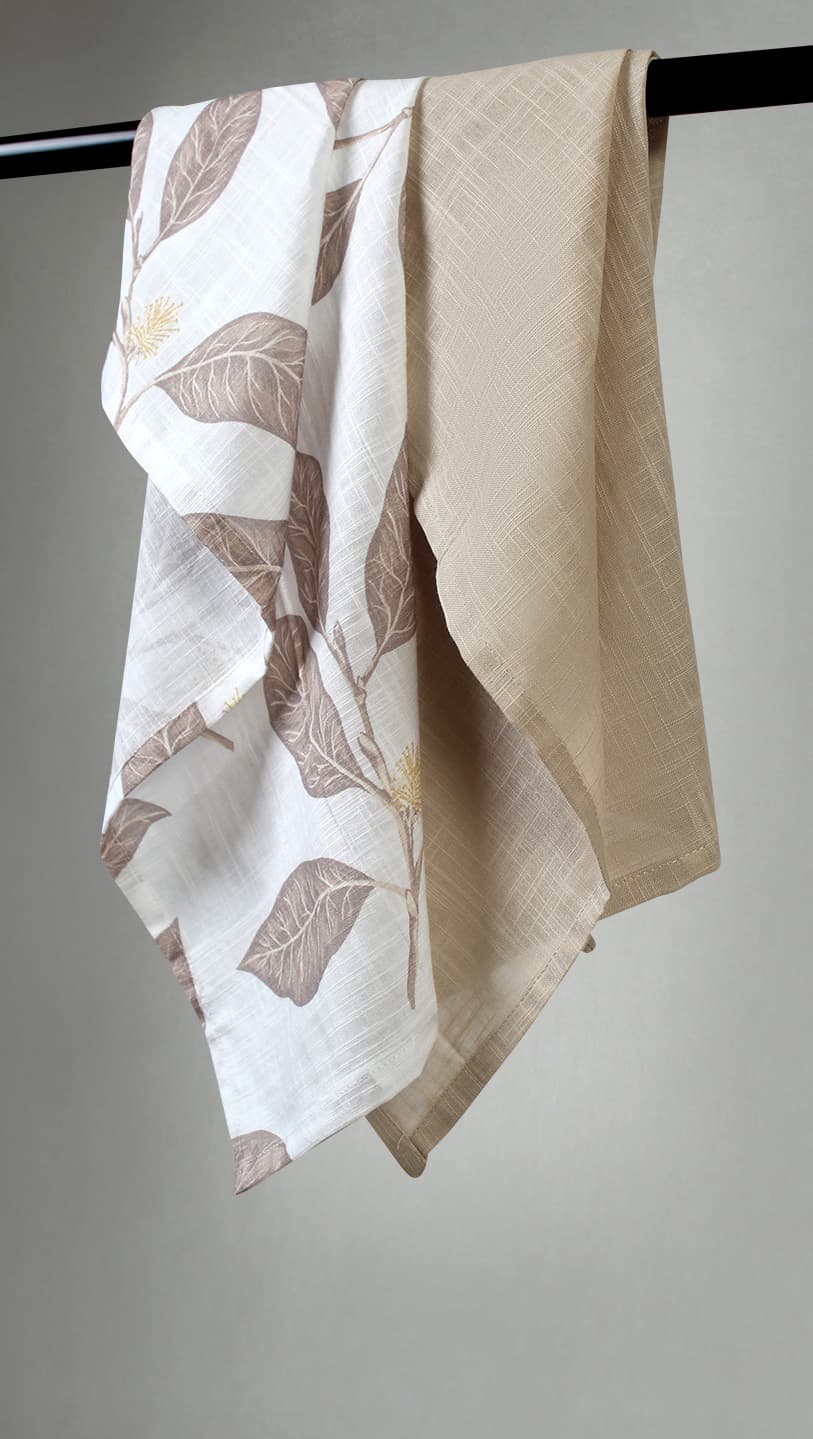 Kökshandduk 2-pack - Morris (beige) (Storlek: 50 x 70 cm)