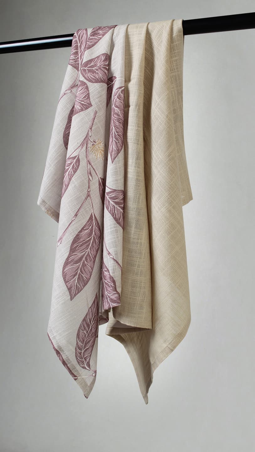 Kökshandduk 2-pack - Morris (Lila) (Storlek: 50 x 70 cm)