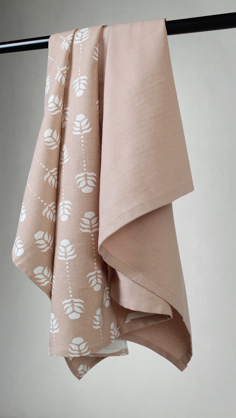 Kökshandduk 2-pack - Sari (rosa) (Storlek: 50 x 70)