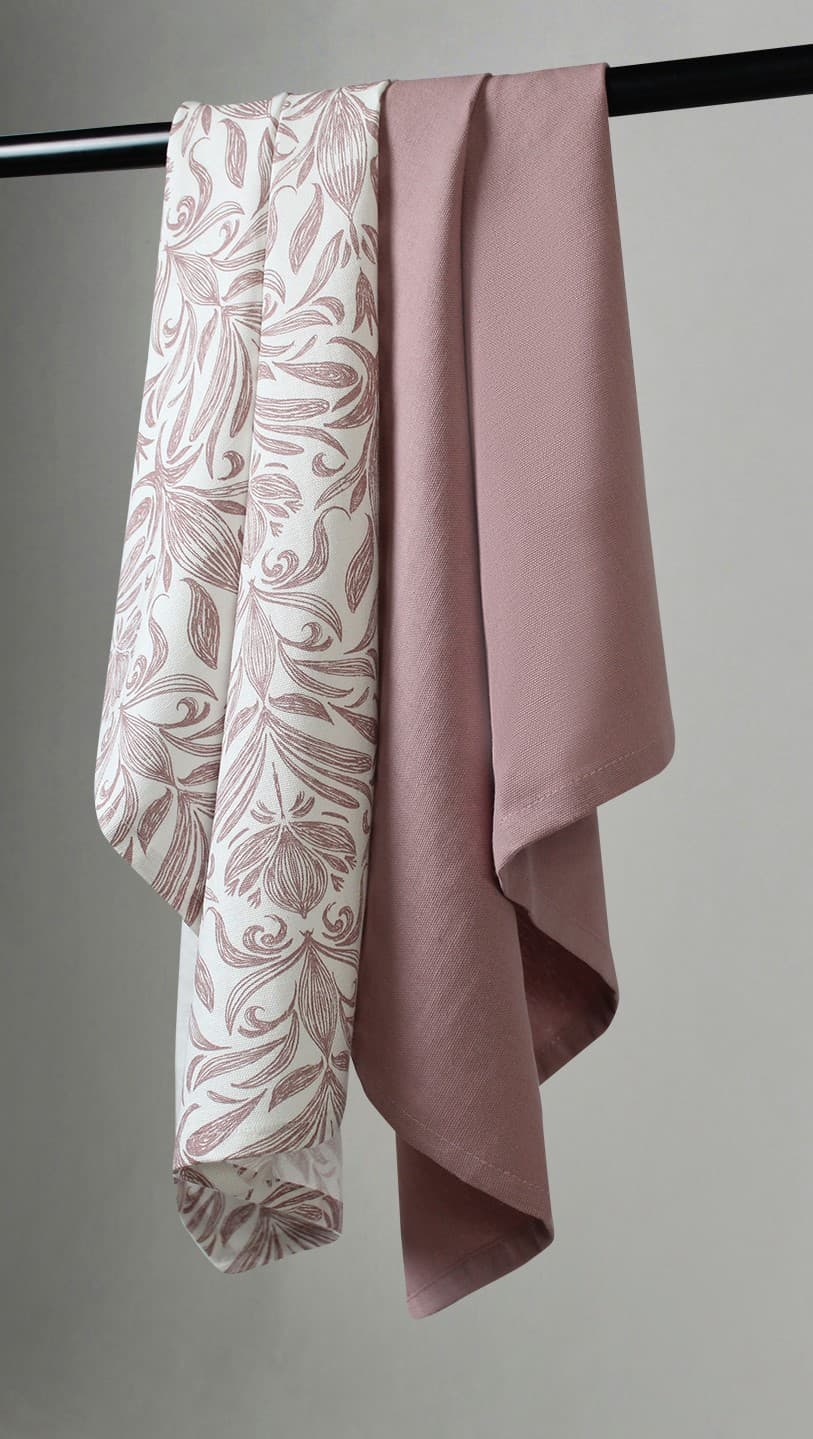 Kökshandduk 2-pack - Viola (lila) (Storlek: 50 x 70)