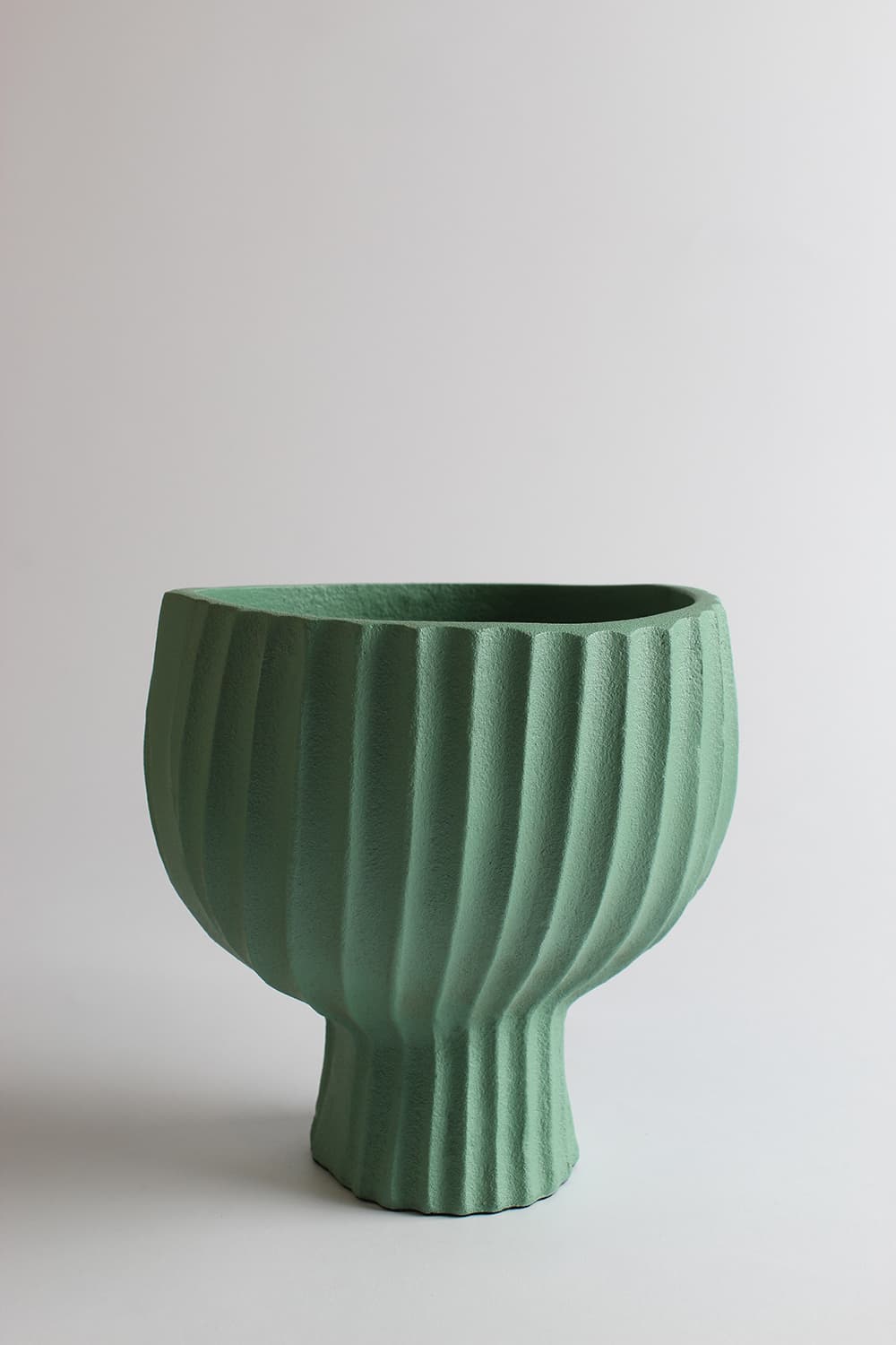 Kruka - Liza (grön) (Storlek: 15 x 16 cm)