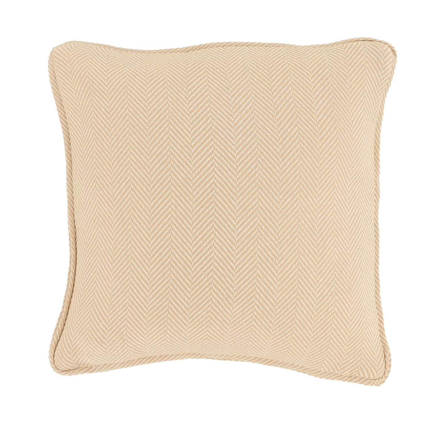 Kuddfodral - Denisa Fishbone (beige/vit) (Storlek: 45 x 45 cm)