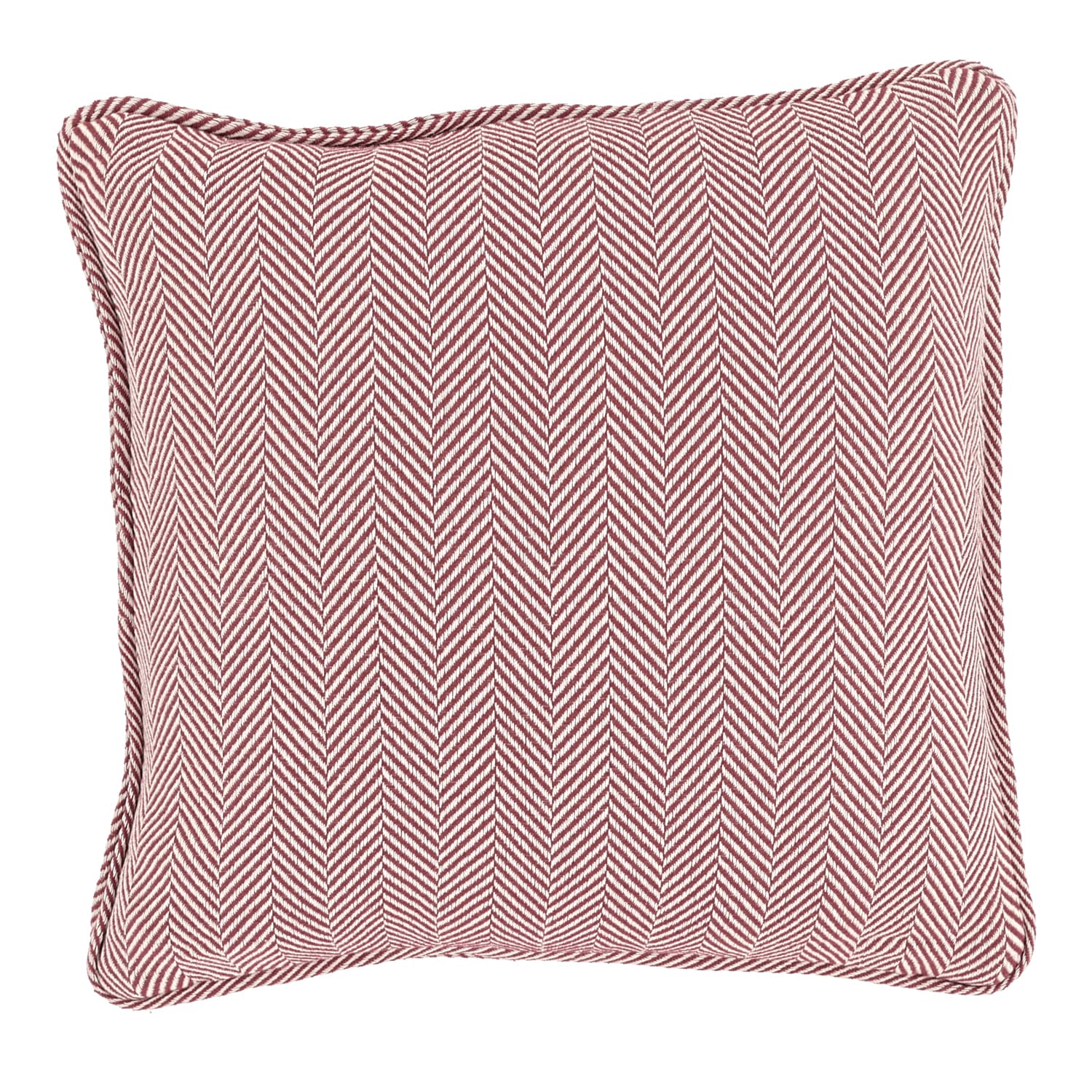Kuddfodral - Denisa Fishbone (röd/vit) (Storlek: 45 x 45 cm)