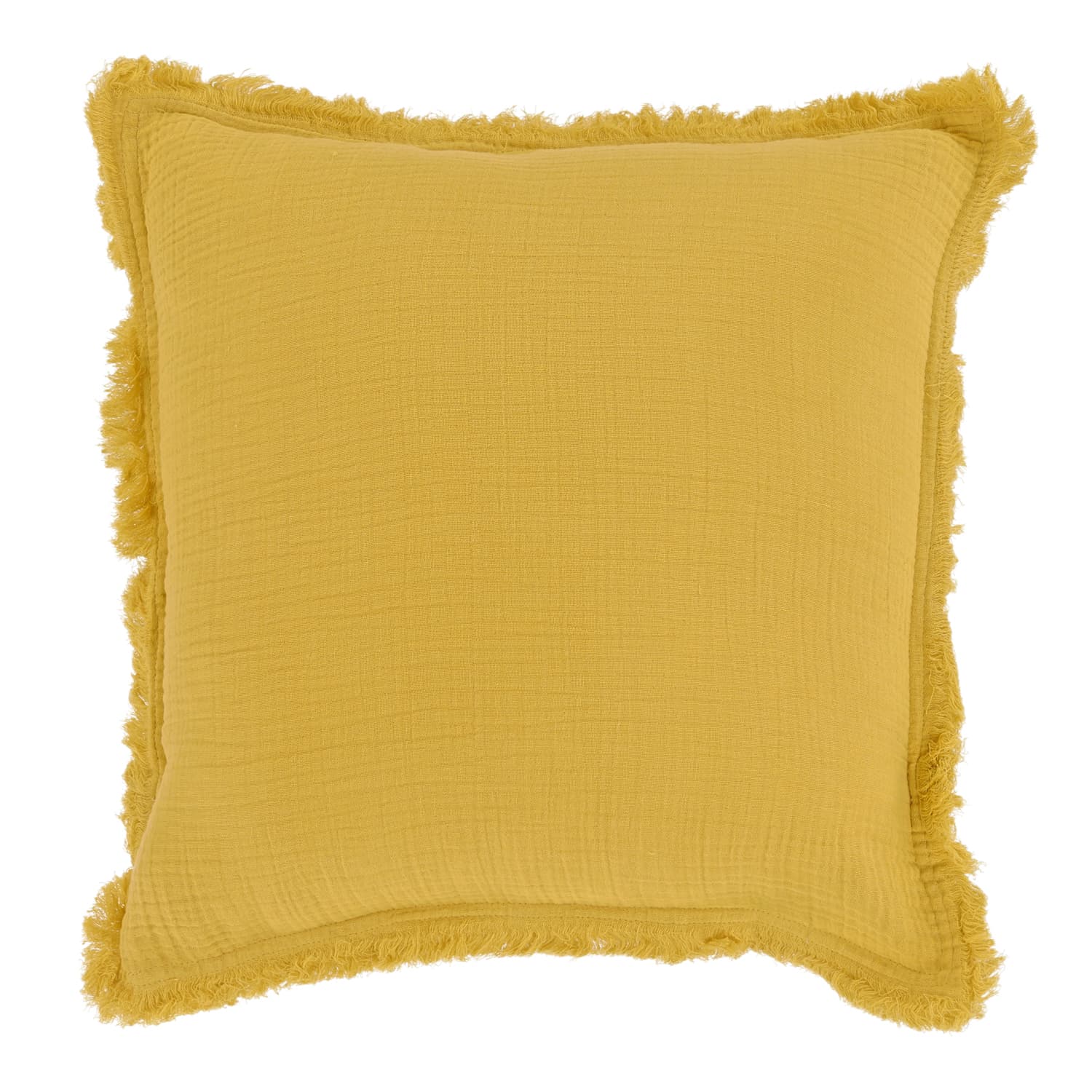 Kuddfodral - Dorena (senapsgul) (Storlek: 45 x 45 cm)
