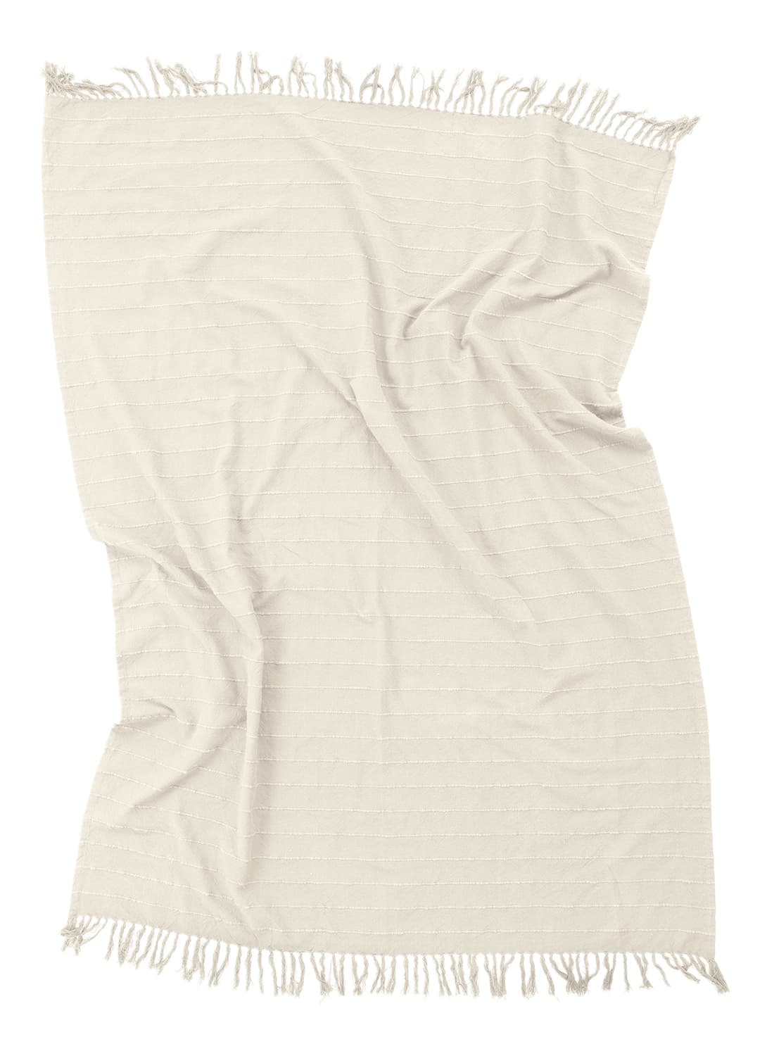 Filtar - Nalani cotton throw (cream) (Storlek: 130 x 170 cm)