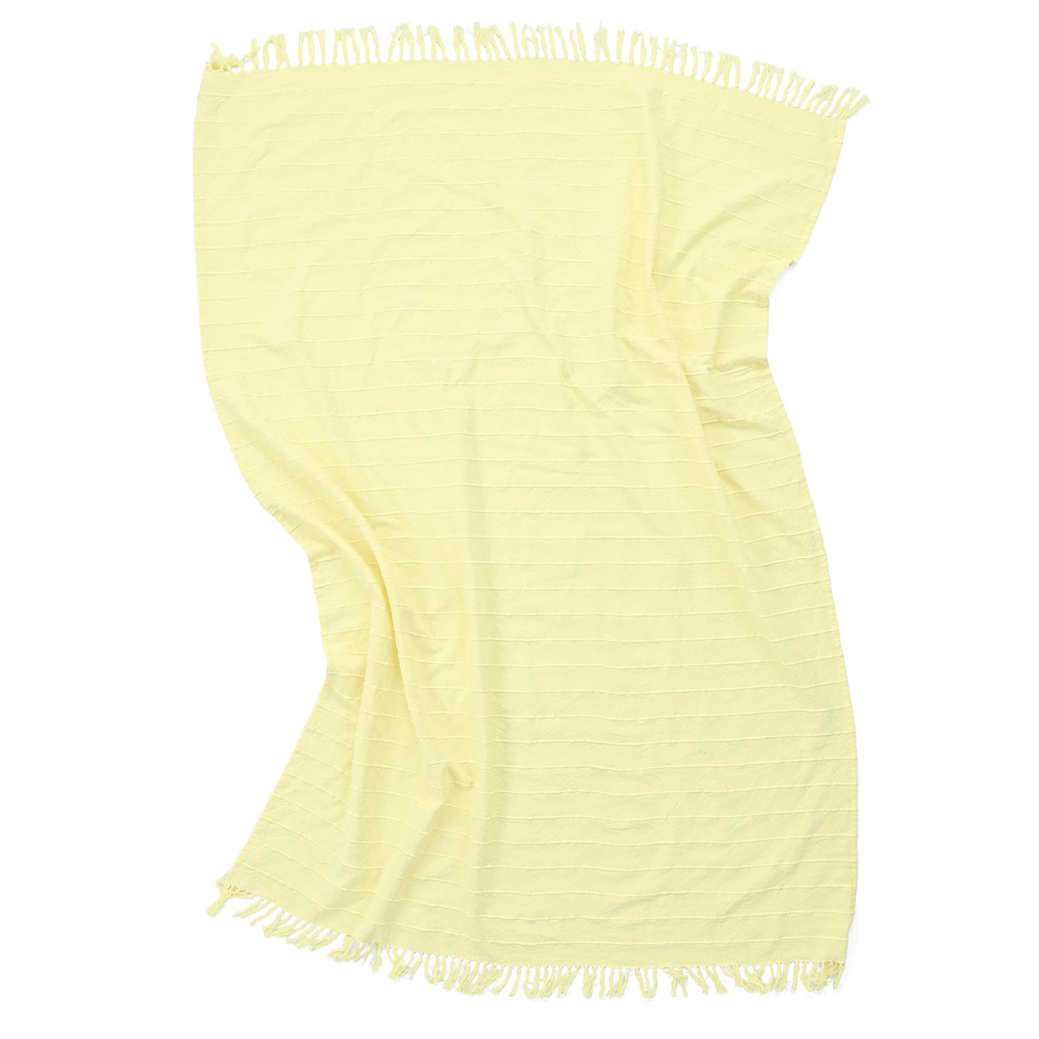 Filtar - Nalani cotton throw (ljusgul) (Storlek: 130 x 170 cm)