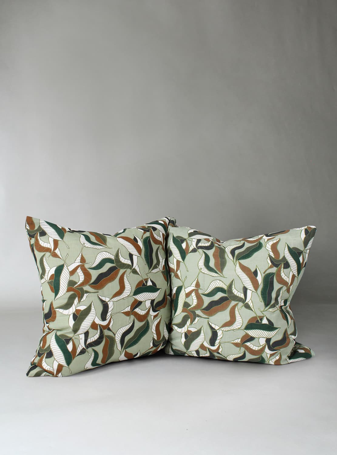 Kuddfodral 2-pack - Amalie (grön) (Storlek: 45 x 45 cm)