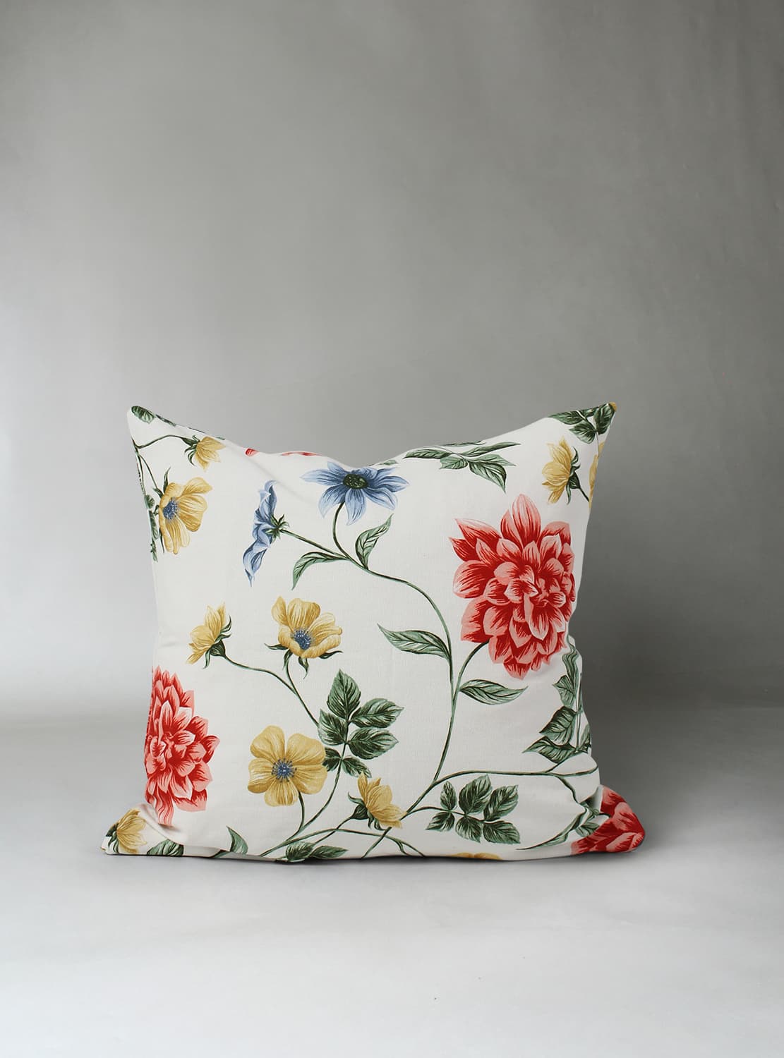 Kuddfodral - Dahlia (röd) (Storlek: 45 x 45 cm)